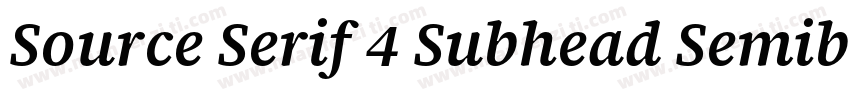 Source Serif 4 Subhead Semibold字体转换